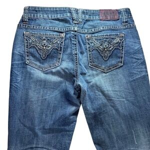 Zanadi Embellished Pockets Low Rise Wash‎ Denim Jeans Size 13